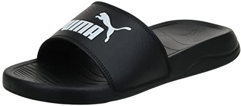 PUMA Unisex Adulto Popcat Chanclas, Negro Blanco, 38.5 EU