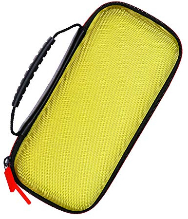 Soyan Carrying Case for Nintendo Switch Lite 2019 with Carrying Handle, 19 Game Card and 2 Micro SD Card Holders (Yellow)