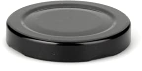Flaschenbauer 20 St. Ersatzdeckel Twist-Off-Deckel 53 mm schwarz für Glasflaschen, Milchflaschen und Einmachgläser