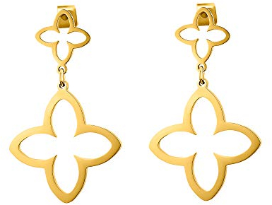 Heideman Ohrringe Damen Largo goldfarbend aus Edelstahl gold farbend matt Ohrschmuck für Frauen ohne Stein