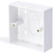 LEENUE Back Box 32mm Deep, Single Gang Ethernet Socket Wall Box, Surface Mounted for Ethernet Network Faceplate White (86mm x 86mm x 32mm)