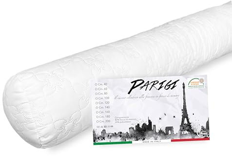 Tex family GUANCIALE Cuscino Parigi cilindrico alla Francese traversino Tubolare Lungo in 4 Misure - Cm. 160