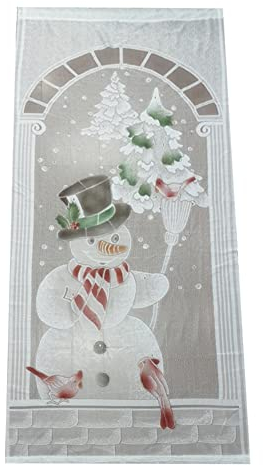 Uposao Weihnachten Vorhänge Tür Scheibengardine Weihnachtsmann Gardine Spitze Moderne und transparente Gardine zu Weihnachte Vorhang Weihnachtsgardine für Fenster Küche Badezimmer Tür, 40 in * 80 in