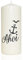 WB wohn trends Spruchkerze, AHOI Anker Möwe maritim, grau, 20cm, 765g d8cm, Kerze mit Spruch, Brenndauer ca 70 Std