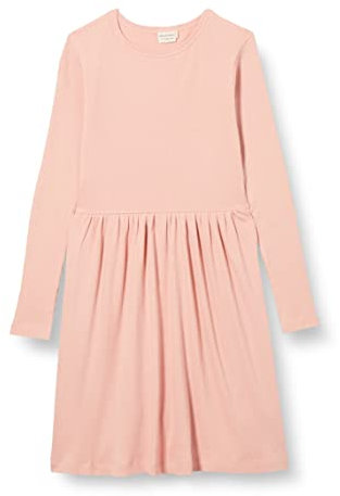MINYMO Girl's LS Rib-Girl Casual Dress, Misty Rose, 98