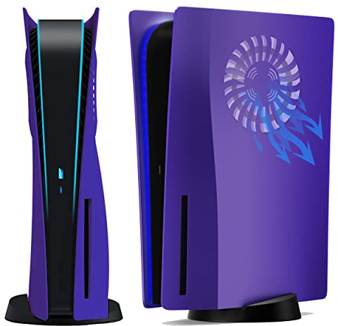 Galaxy Purple PS5 Façade avec aérations de refroidissement Couverture Plaques de remplacement Shell Accessoire pour Playstation 5 Disc Edition