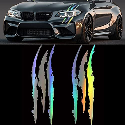 FACULX Claw Marks Car Decals, Car Headlight Decal, Car Stripe Decals Monster Scratch Graphics for Sports Cars SUV Pickup Truck Window Motorcycles