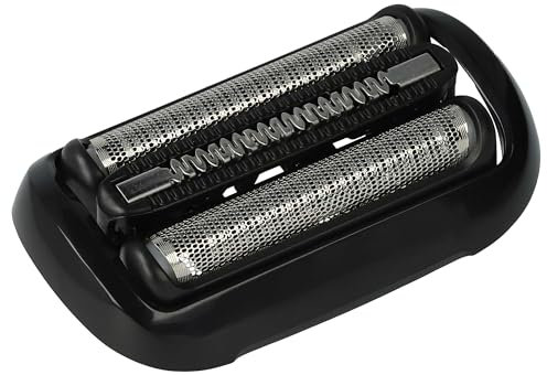 vhbw Scherkopf (1x Scherfolie, 1x Schermesser) kompatibel mit Braun 50-W4200cs, 50-W4650cs, 60, 6010, 6011 Rasierer, Schwarz, Silber