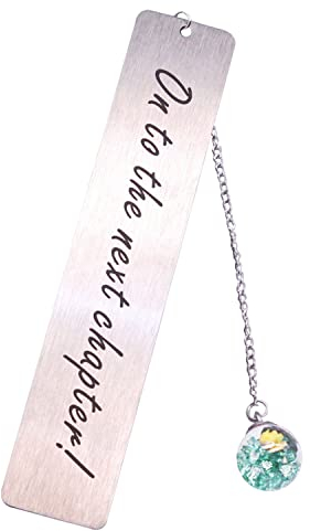 Metall-Lesezeichen Geschenke Abschlussgeschenke Inspirierende Geschenke für Frauen Männer Lesezeichen für Buchliebhaber für Freund, Sohn, Tochter, Kollegen (Hellblau-Blume)