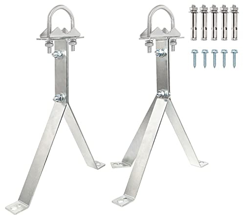 XRDS-RF Antenna Wall Mount 12 Inch Heavy-Duty Stand Off Wall Mast Mount Windproof Antenna Mounting Bracket (2-Leg + 3-Leg)