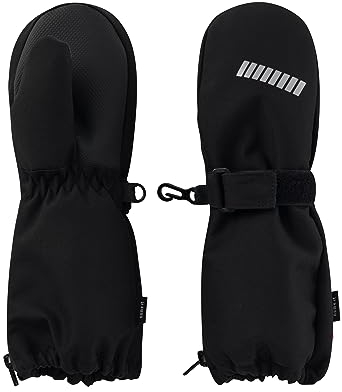 NAME IT Unisex NMNSNOW10 Mitten W Wool 2FO NOOS Fäustlinge, Black, 6