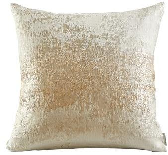 THE-TINOART Glitzernde dekorative Kissenbezüge, weich, Beige, Gold, Glitzer, quadratisch, Kissenbezug für Couch, Bett und Stuhl, Beige, 45,7 x 45,7 cm