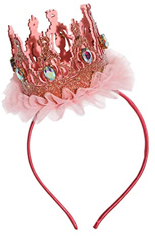 Ever Fairy® Glänzendes Krone-Haarband für Mädchen, Prinzessinnenkrone, Stirnband, Hochzeit, Rosa D
