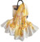 Silk Scarf Women Chiffon Shawl Stain Neckerchief Long Head Wrap Lightweight Scarf Ladies Hijab Belt Vintage Bridal Shawl Chiffon Scarf Muslim Cloth floral Christmas Scarf (Yellow-white)