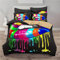 AMCYT Personalisiertes Bettbezug-Set mit Lippen-Druck, für Schlafzimmer, 1 Bettbezug + 2 Kissenbezüge (A1, 220 x 240 cm/80 x 80 cm)
