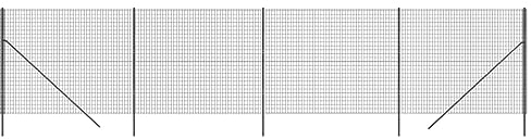 vidaXL Clôture en Treillis métallique Anthracite 1,8x10 m
