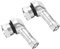 JNNJ 2Pcs Universal Reifen Ventil 90 Grad Metallventile, Motorrad Winkelventil, Felgenventil Ventil Verlängerung Adapter Aluminiumlegierung Motorradventile(Silber)