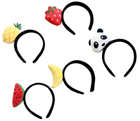Elegant Fruits Haarreifen 5 Stück Modisches Haar-accessoire mit Panda- für Partys und Cosplay