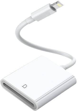 SD Card Reader for iPhone iPad, Valtreecho Camera Card Viewer Reader SD Card Reader Lightning to Adapter for iPhone14/13/12/11/XS/XR/X/8/7/iPad,Support iOS 9-15 Later,Plug and Play