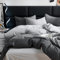 Boqingzhu Bettwäsche 200x200cm Grau Anthrazit Dunkelgrau Hellgrau Romantisch Modern Farbverlauf Wende Bettwäsche Set Bettbezug 200x200 cm und Kissenbezug 80 x 80 cm mit Reißverschluss