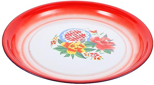 Ciieeo Piatto Decorativo Porcellana Smaltata Per Dessert e Servizio Stile Cinese Per Feste e Occasioni Speciali Materiale Sicuro e Pratico