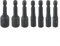 Hasaller Steckschlüssel-Set, Adapterhalterung, Verlängerung, 1/4 Zoll, Sechskant-Griff, Wasserhahn-Adapter, Halterung, 50 mm (7 Stück/Set)