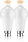 AWSGHLF LED Smart Motion Light Bulbs - 2 Pack B22 Motion Sensor LED Bulbs 12W Cool White 6000K PIR Light Sensor Bulb for Stairs, Garage, Corridor, Walkway, Yard, Hallway, Patio, Carport