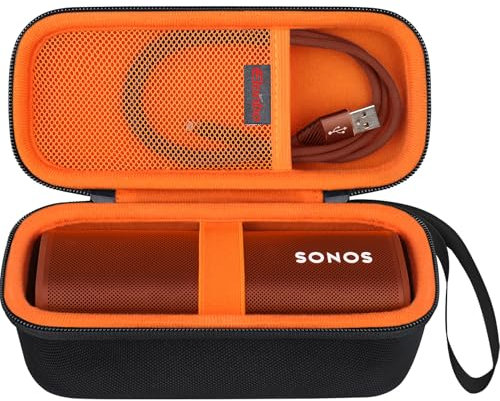 Elonbo Sonos Roam 2 / sonos Roan portátil Impermeable Caja portátil de Altavoces Bluetooth, Altavoces inalámbricos compactos, Negro+Naranja