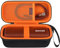 Elonbo Carrying Case ​for Sonos Roam 2 / Sonos Roam Portable Waterproof Bluetooth Speaker, Compact Wireless Speaker Hard Travel Protective Bag Storage Holder, Extra Mesh Pocket Fits Cable,Black+Orange