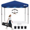 Sekey One-Touch Pop Up Pavillon 3x3 Wasserdicht Stabil Winterfest, Faltpavillon 3x3m mit Verdickten Röhren, Partyzelt Pavillion Klappbar für Camping Festival Party, Schwarz (Blau, Gerade)