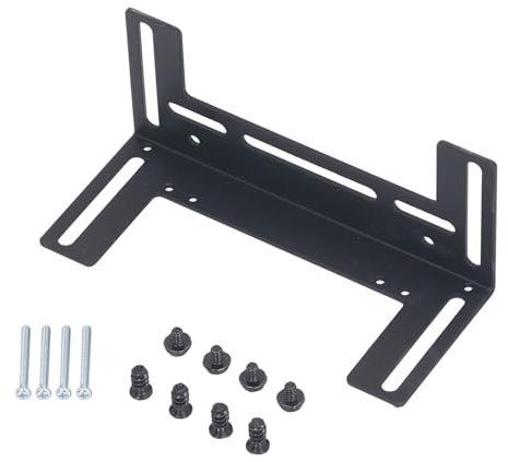 Computer Radiator Fan Holder, Baking Paint Craft, Thickened Stainless Steel Low Noise Chassis Fan Mount Rack for 8cm 9cm 12cm Fans, Easy Installation (Black)