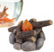 usefulbeauty Miniatur-Lagerfeuer-Ornament,Feuermodell-Handwerk - Feuermodell, Kunsthandwerk, Spielzeug, Harz-Miniaturen, Puppenhaus, Indoor-Camping-Szene, Lagerfeuer-Party