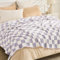 EMME Kuscheldecke Flauschige Sherpa - Karierte Decke, Weiche Warme Wolldecke&Fleecedecke, Tagesdecke, Überwurfdecke, Decke für Sofa, Couch, Lavendel, 130 x 150 cm