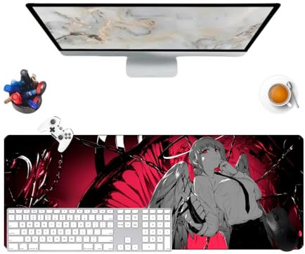 Chainsaw Man Makima Mauspad 800x300x3mm Japanisches Anime Science Fiction Cartoon Spiel für Gamer Computer Büro Zuhause Laptop