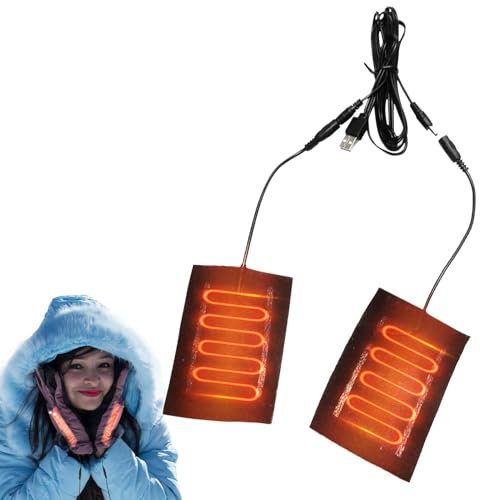 USB Heated Gloves Pad | Winter Warm Gloves Heating Pad | 5V Electric Heating Film Glove Heating Sheet | Carbon Fiber Heating Pad for Winter | 2 in 1 Electric Gloves Heating Pad for Women Men