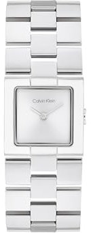 Calvin Klein Zwei-Zeiger-Quarzwerk-Uhr für Damen Kollektion CK Meridian mit Silbernes Edelstahlarmband - 25100088