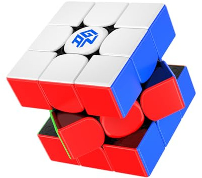 GAN 15 Maglev Zauberwürfel Magnetisch Speed Cube 3x3, Magischer Speed Cube, mit Flügelförmige Numerische IPG/GES+/Sichtbarer Magnet, Magic Cube Aufgerüstete Version