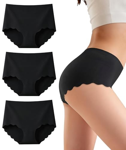 Gladbecke Slip Senza Cuciture Donna Pantaloni a Mutande Culotte e Parigamba Invisibili Biancheria Intima Biancheria Intima Comoda Mutandine, Pacco da 3