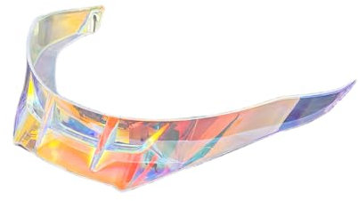 Motociclo Visiera for casco, spoiler posteriore for casco PI-STA for AGV PI-STA GPR/GP/Corsa/Corsa R Spoiler posteriore di ricambio for casco da moto (trasparente)(Revo Clear Red)
