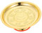 1 Pieza Plato de fruta de loto dorado plato de fruta de aleación de zinc bandejas para el hogar plato de metal para servir frutas bandejas para servir comida Amarillo
