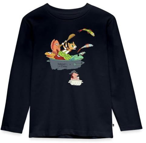 Pettersson Und Findus Im Topf Mit Fischen Kinder Premium Langarmshirt