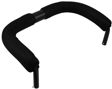 UKCOCO Kinderwagen Sicherheitsbügel, Schwamm Polsterung Schwarz | Ersatz für Buggy und Kinderwagen, Polyester Bezug, Passend als Armlehnen Querstange