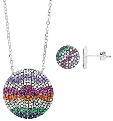 Akzent 925 Sterling Silber Schmuckset für Damen, Hochwertig & Hautverträglich