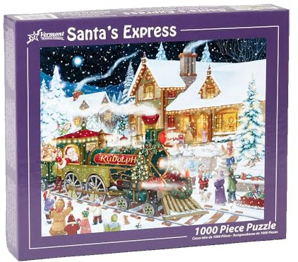 Santa Claus auf einem Zug Jigsaw Puzzle 1000 Teile