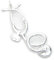 Stethoskop Sterling Silber Charm-Anhänger .925 x 1 Medizinische Stethoskope