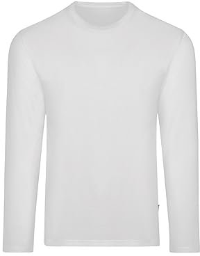 Trigema Men's 636501 Longsleeve T-Shirt, White, XS