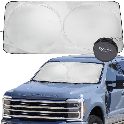 Kinder Fluff Parasol para Parabrisas | Cubierta Reflectante y Plegable para Parabrisas con Bloqueo del 99% de Rayos UV | Accesorios para Ventanas y el Interior del Coche - XL (167x95 cm)