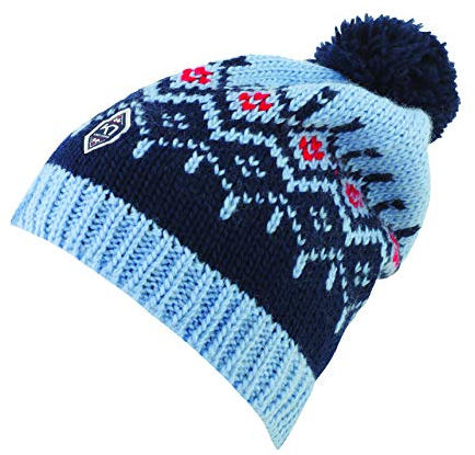 Kari Traa Damen Seim Beanie Mütze Fausthandschuhe aus Wollmix (Naval)