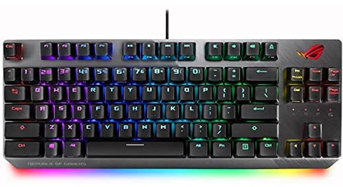 ASUS RGB Mechanical Gaming Keyboard - ROG Strix Scope TKL | Cherry MX Brown Switches | 2X Wider Ctrl Key for FPS Precision | Gaming Keyboard for PC, Black