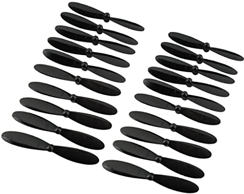 Toygogo 20er Pack Propeller Ersatz Props Set für RC Drohne, aus Kunststoff - Schwarz, 5,5 cm